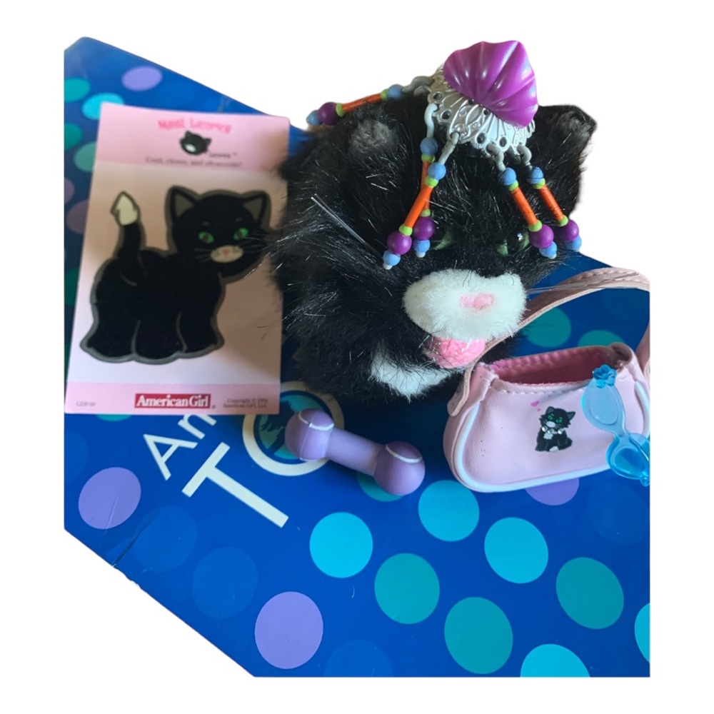 American Girl Today Doll Licorice Cat w Diamond Collar & And Accessories Retired
